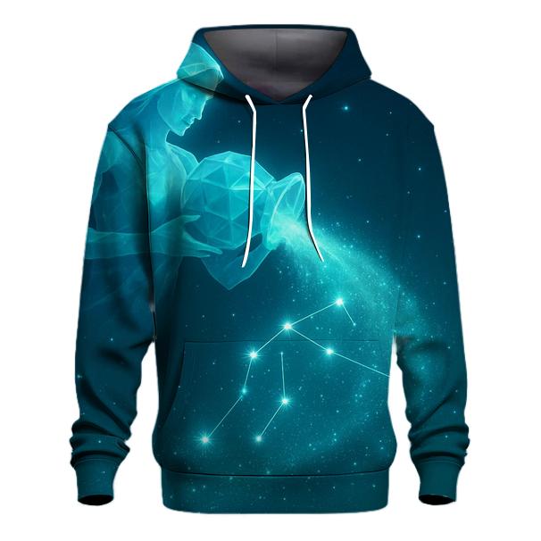 Aquarius Crystal Wave Stardust printed hoodies