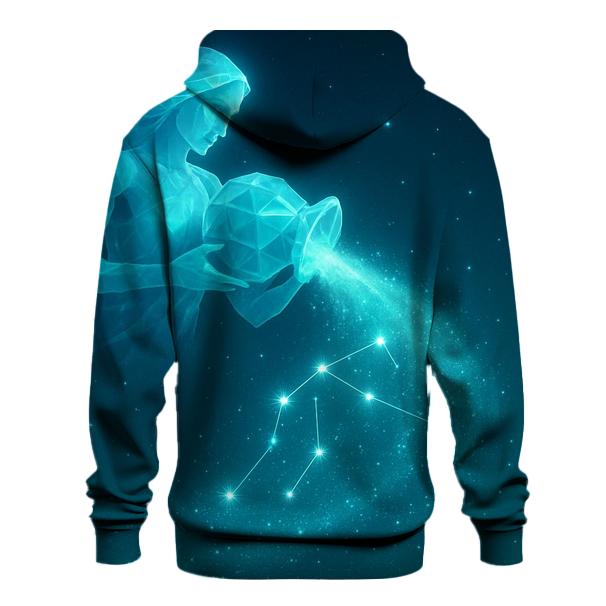 Aquarius Crystal Wave Stardust printed hoodies