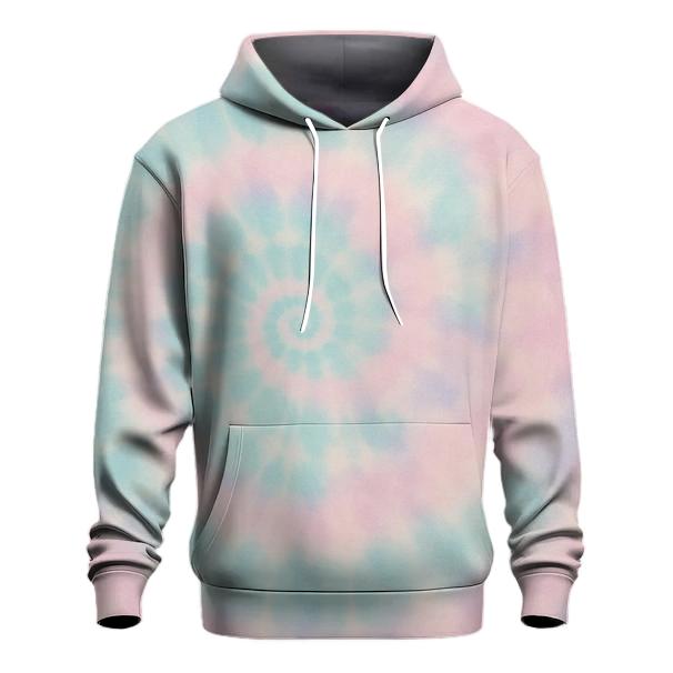 Pastel Overdye Cloud Spiral graphic hoodies