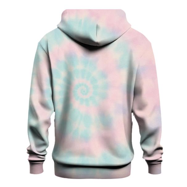 Pastel Overdye Cloud Spiral graphic hoodies