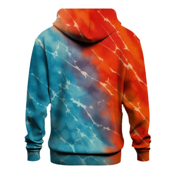 Fire And Ice Diagonal Crumple graphic hoodies