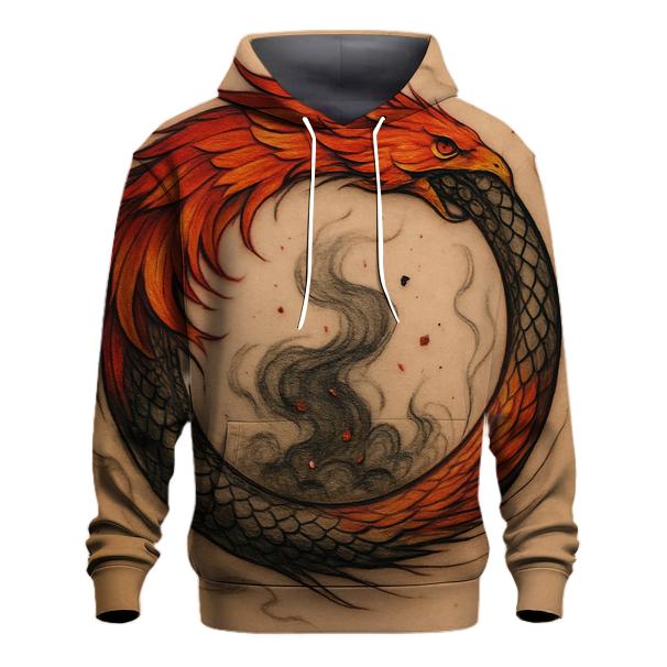 Phoenix Feather Ouroboros Ring hoodie styles
