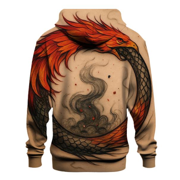 Phoenix Feather Ouroboros Ring hoodie styles