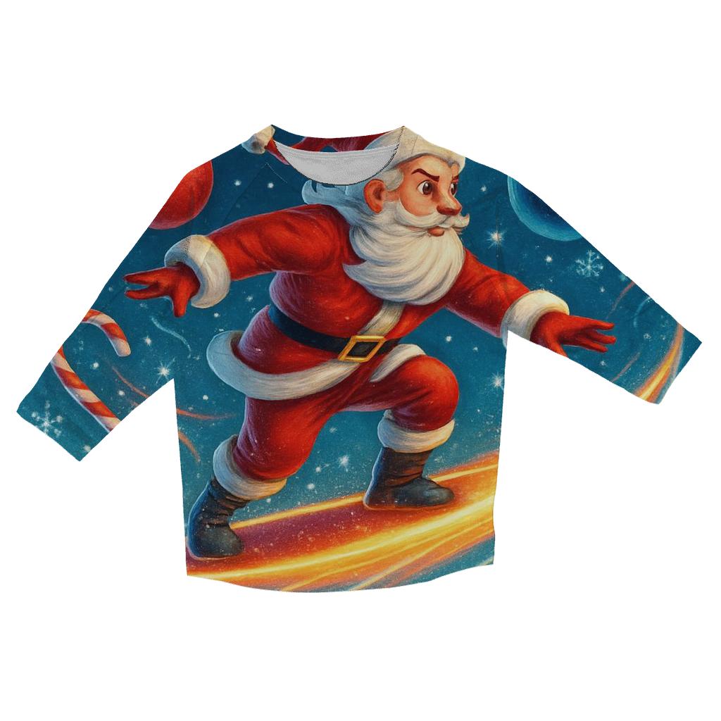 Midnight Santa Comet Ride cotton quarter sleeve shirts