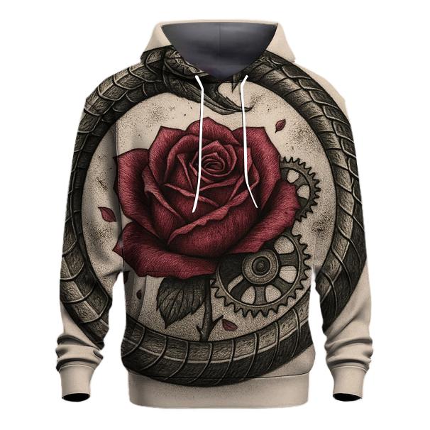 Mechanical Rose Ouroboros Bloom designer hoodies