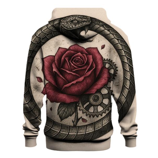 Mechanical Rose Ouroboros Bloom designer hoodies