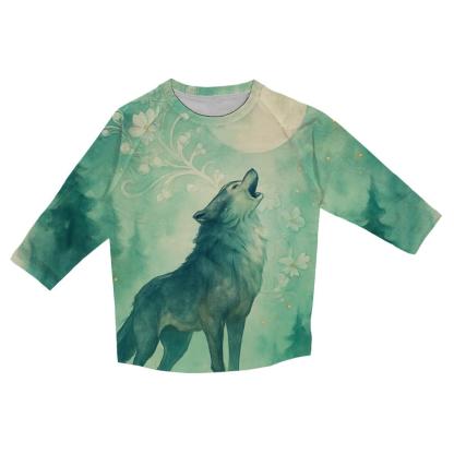 Forest Spirit Howl designer 3/4 sleeve blouses