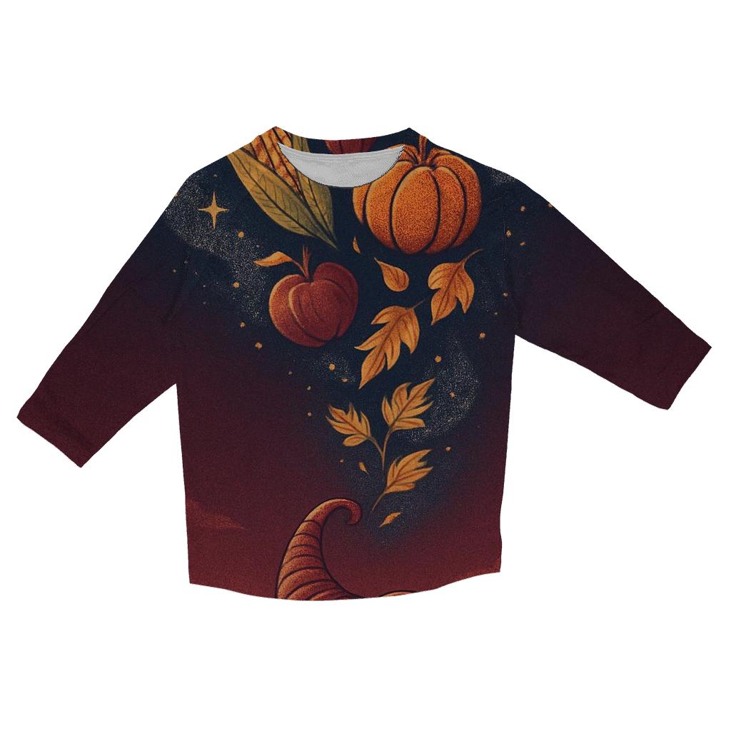 Celestial Cornucopia Spiral cotton quarter sleeve shirts