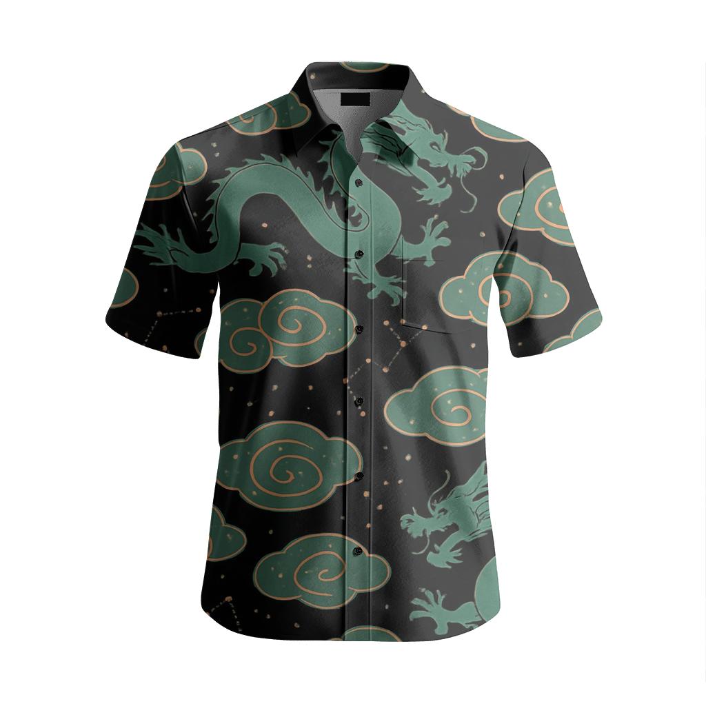 Galactic Chinoiserie Cloud Dragon Currents designer stitched shirts