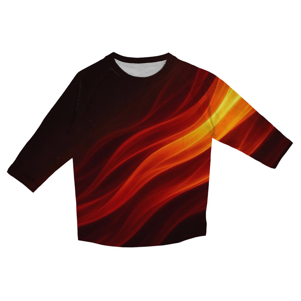 Solar Ember Waves custom 3/4 sleeve shirts