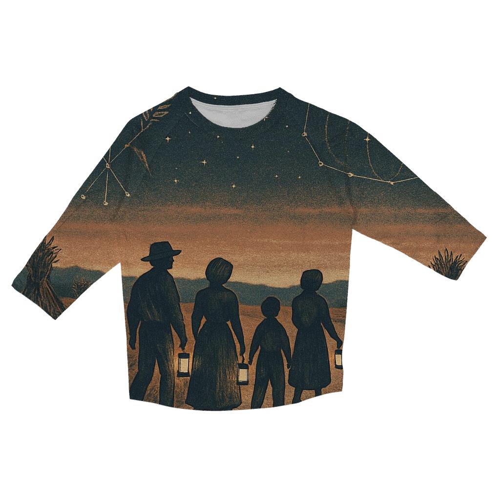 Pilgrims Path Under Autumn Constellations designer 3/4 sleeve blouses