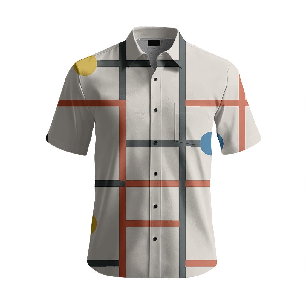 Orbiting Bauhaus Trellis Conjunctions custom embroidered shirts