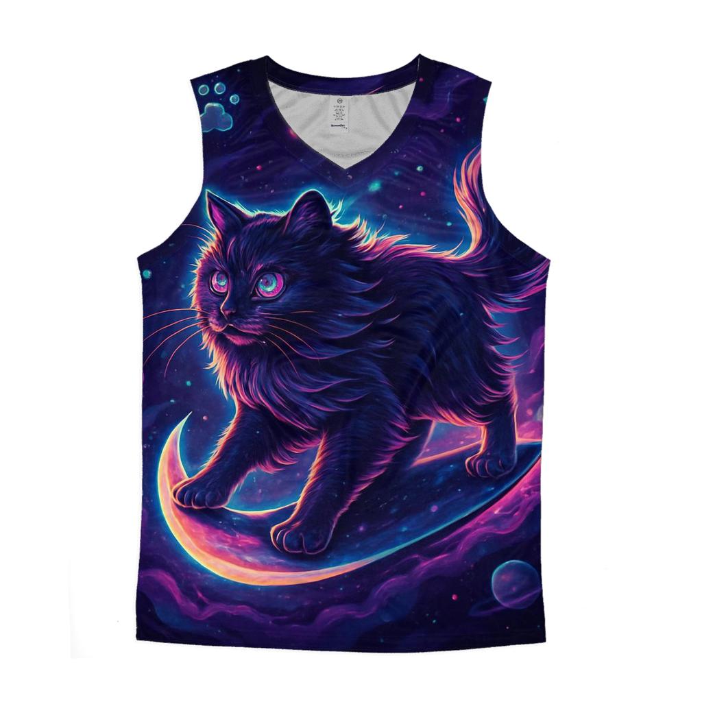 Nebula Sailor Cat trendy fitted tank tops