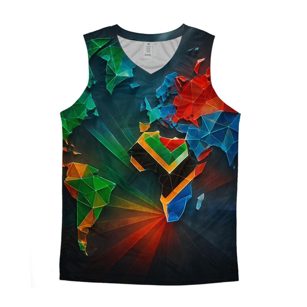South African Prism Map Light stylish racerback tanks