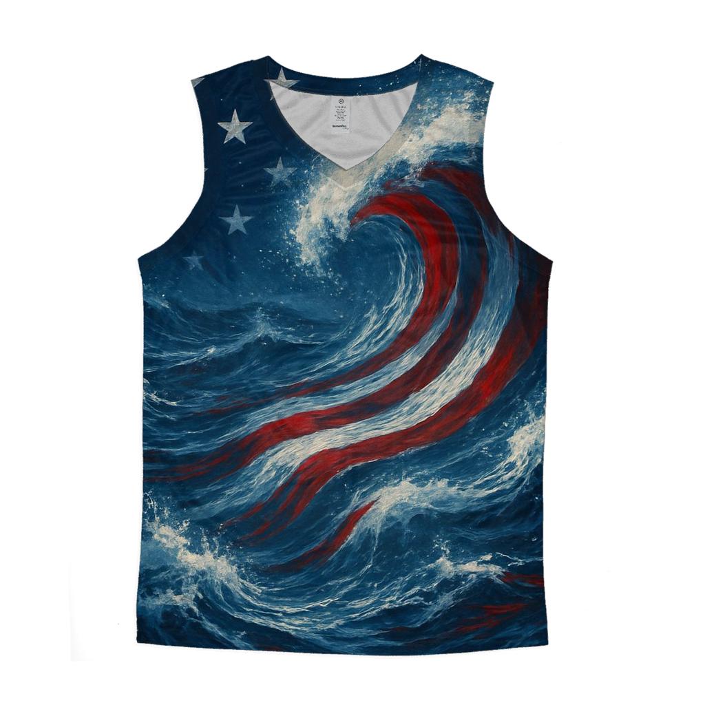 Ocean Currents Of Freedom designer workout tanks