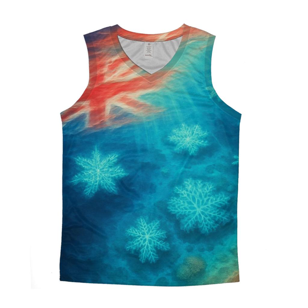 Australian Ocean Flag Reef sports performance tank tops