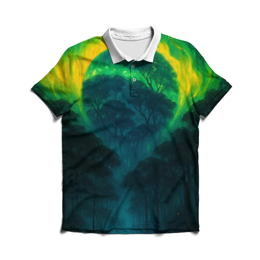 Brazilian Rainforest Flag Aurora stylish collar polo tees