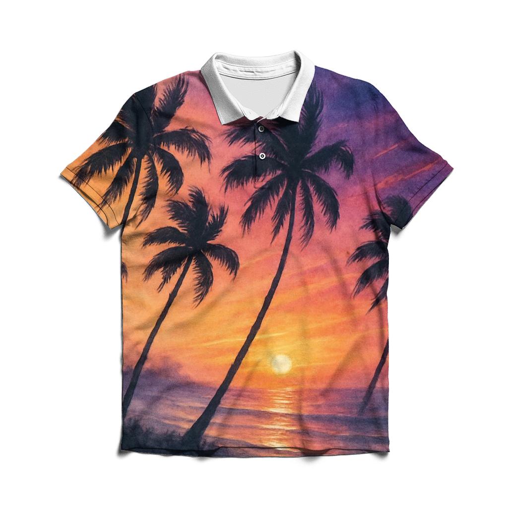 Whispering Palms At Ember Shore designer slim fit polos