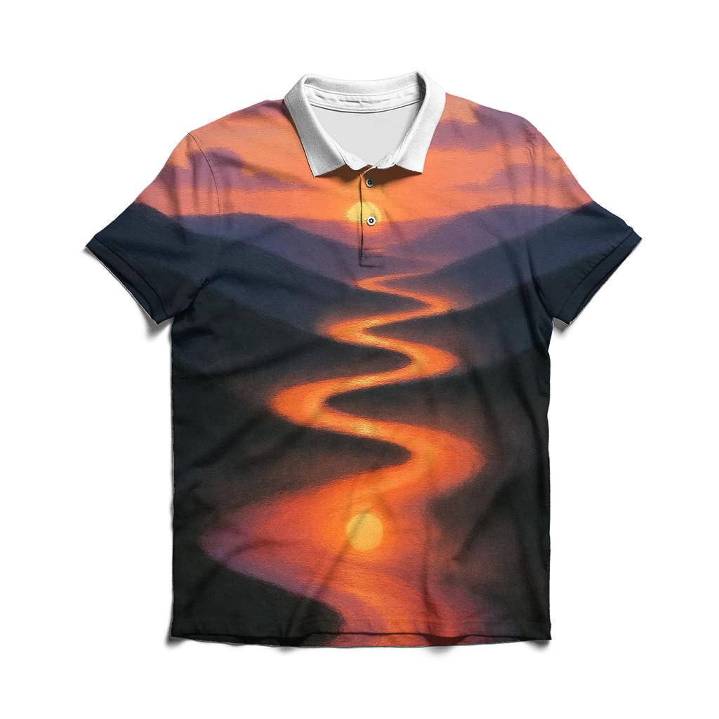 River Of Falling Suns custom polo shirts