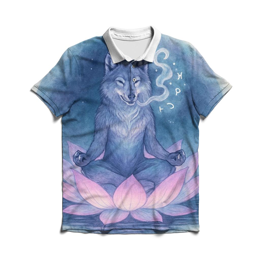 Mystic Lotus Wolf casual sports polo shirts