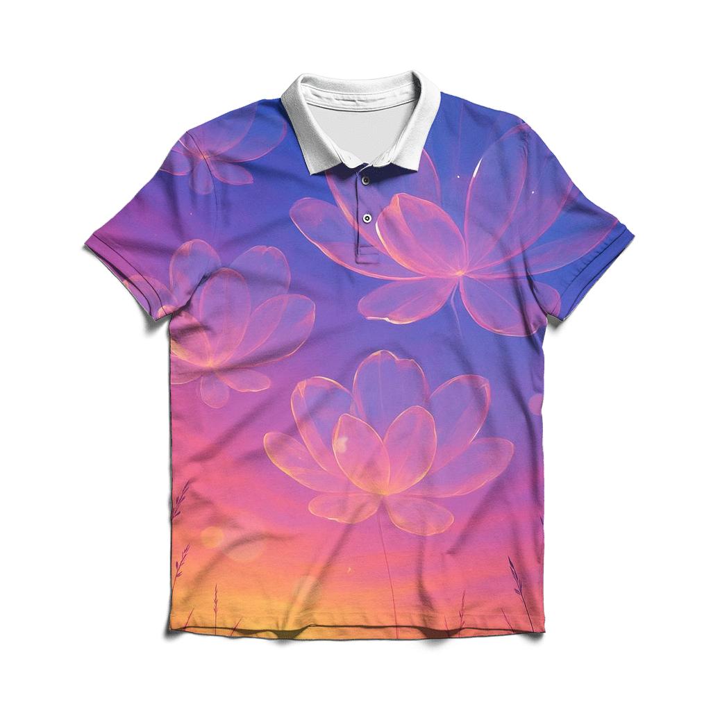 Garden Of Glass Clouds embroidered polo tops