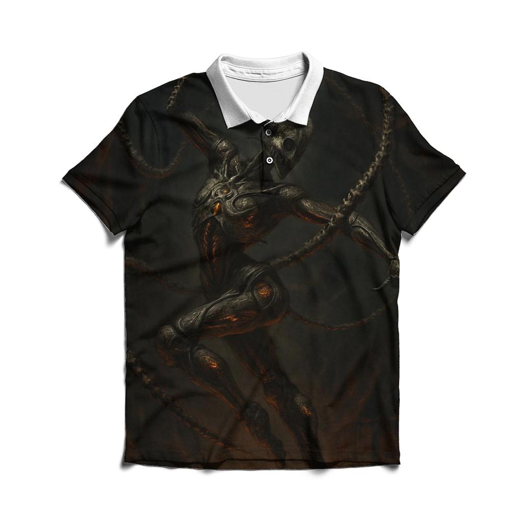 Dance Of The Infernal Marionette premium cotton polo shirts