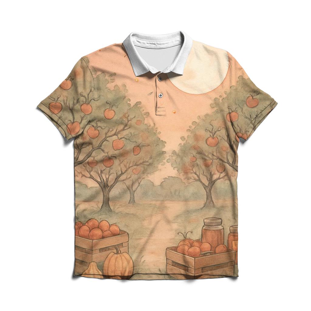 Grateful Orchard Moonrise branded logo polo shirts