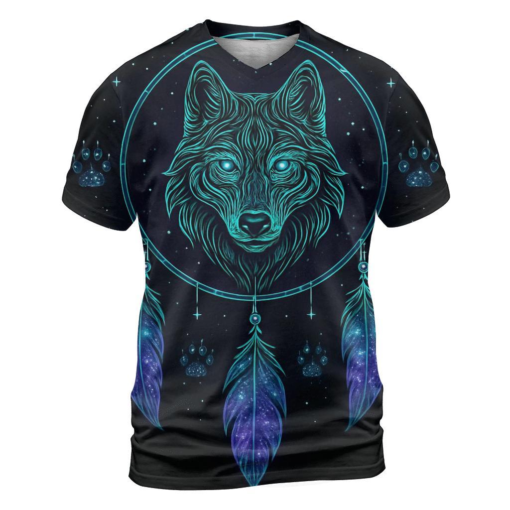 Celestial Dreamcatcher Wolf custom all-over print shirts