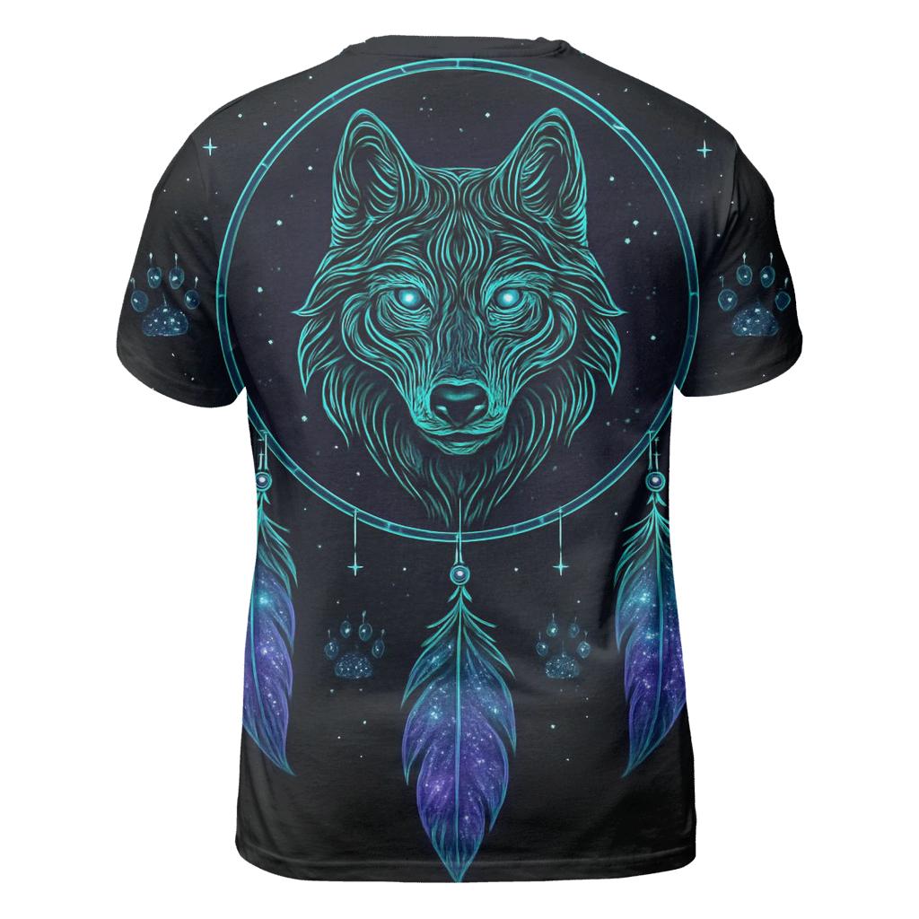 Celestial Dreamcatcher Wolf custom all-over print shirts