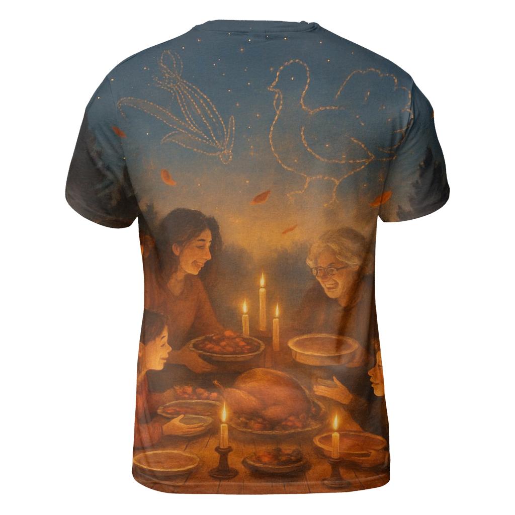 Starlit Harvest Gathering creative print fashion shirts