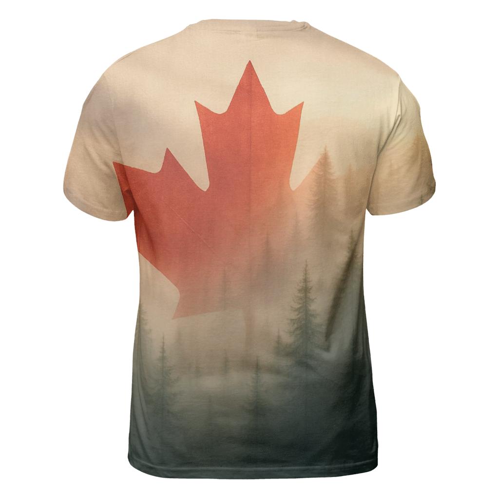 Canadian Forest Flag Mist artistic all-over print tops
