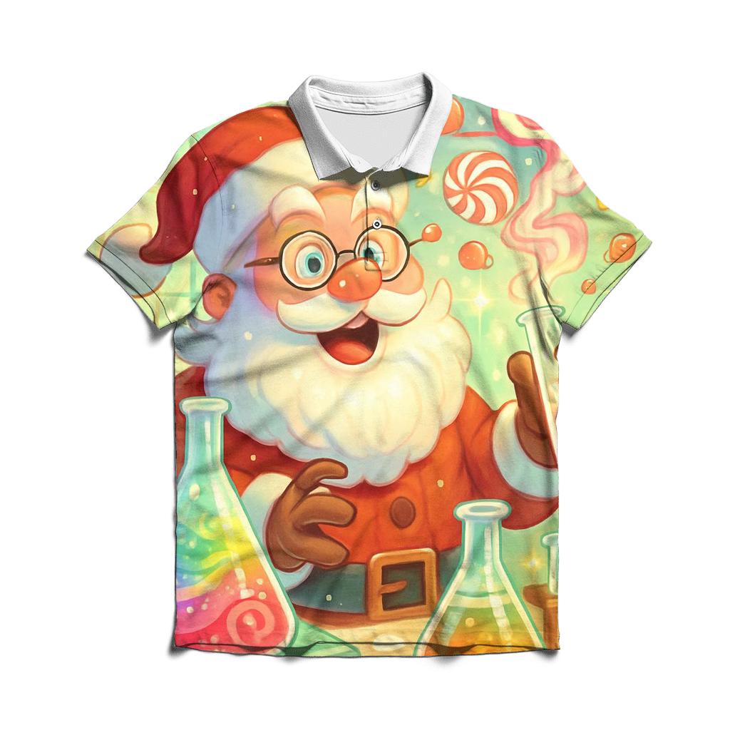 Candy Laboratory Santa Chemist personalized polo shirts