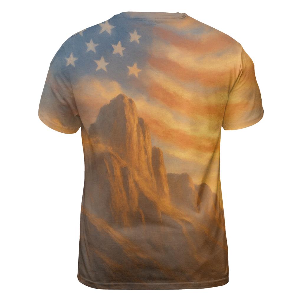 Mountain Ridge Banner Wind unique graphic print tees