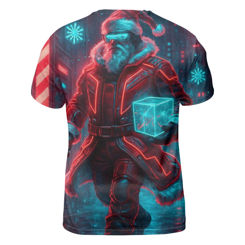 Cyber Neon Street Santa personalized full print shirts