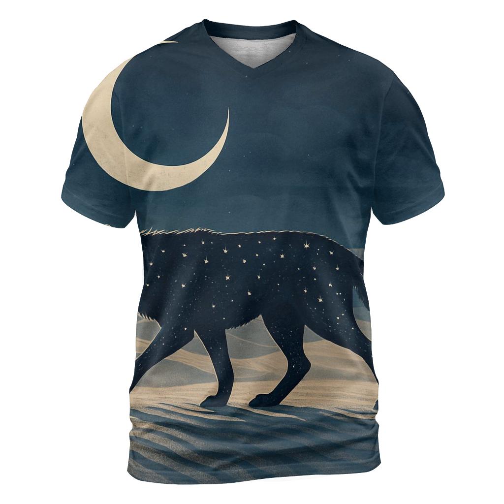 Starlit Desert Wanderer artistic all-over print tops