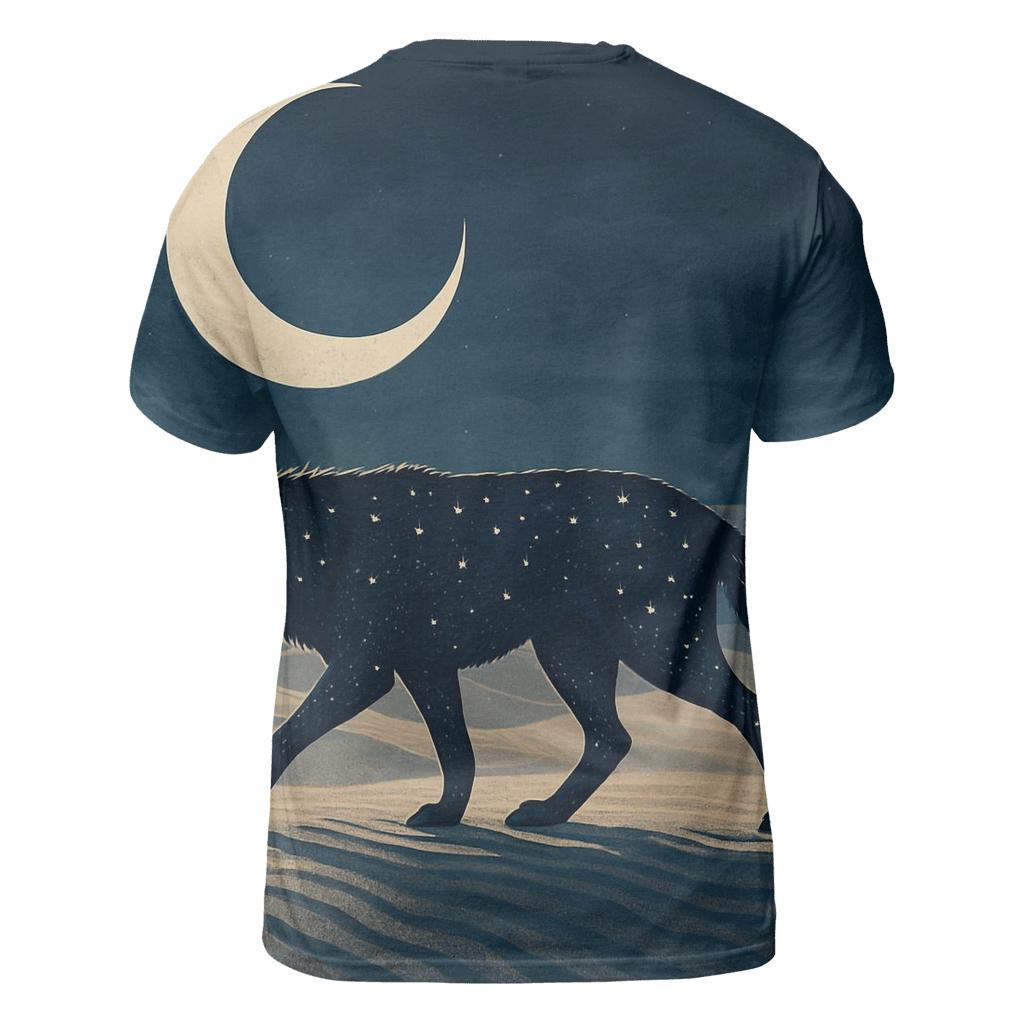 Starlit Desert Wanderer artistic all-over print tops