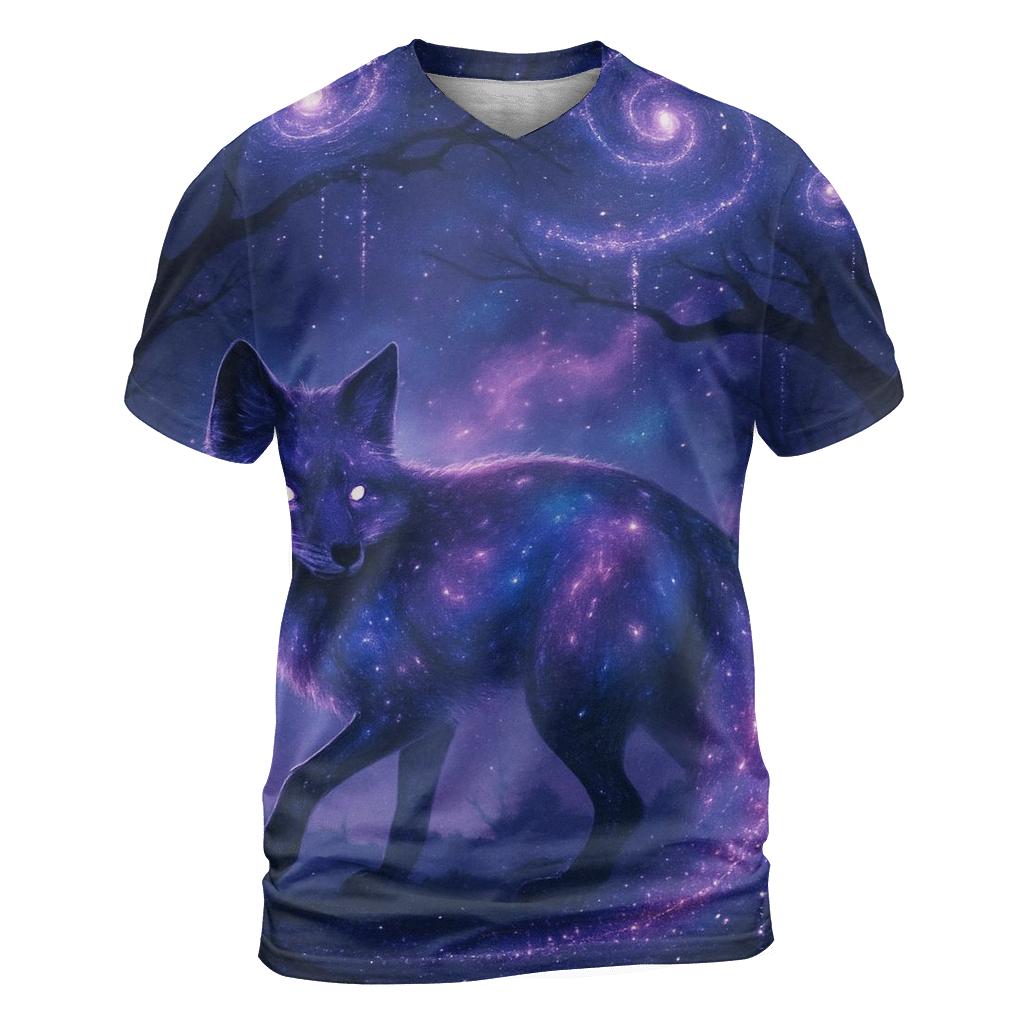 Cosmic Fox In Starlit Forest personalized full print shirts