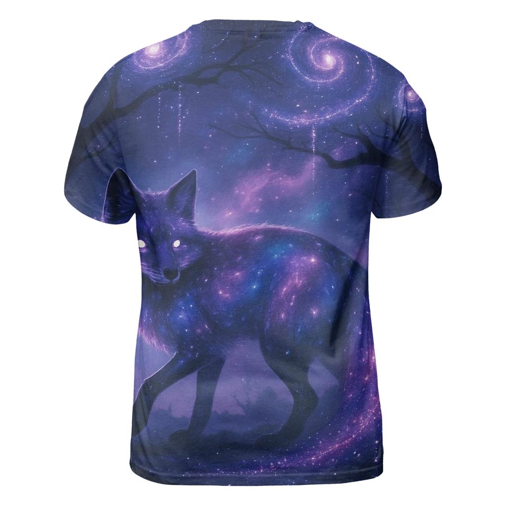 Cosmic Fox In Starlit Forest personalized full print shirts