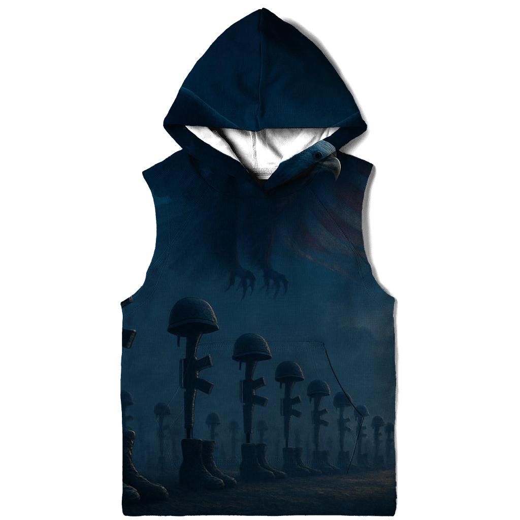 Eagle Watch Over Fallen Fields premium hoodies