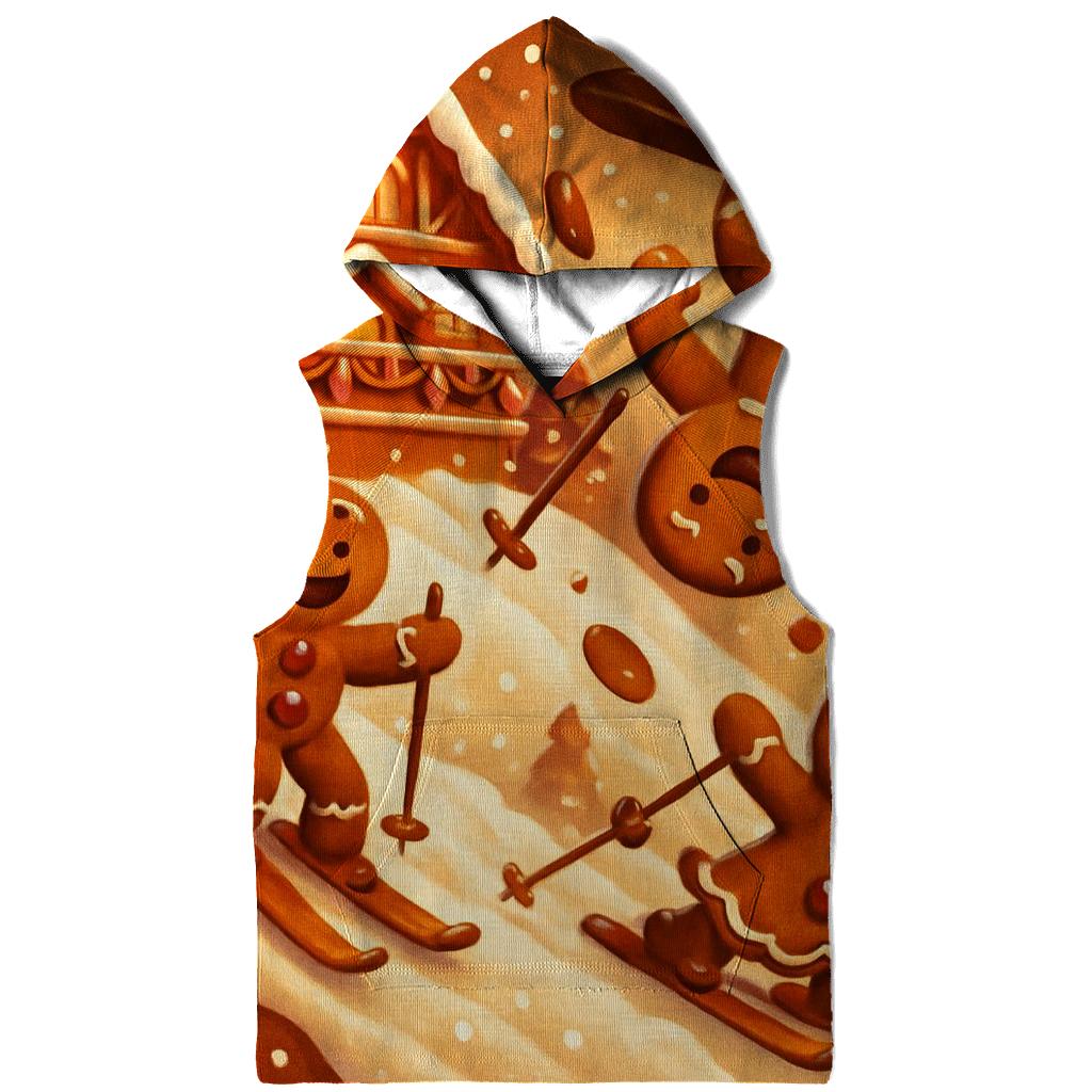 Gingerbread Ski Lodge Chaos embroidered hoodies