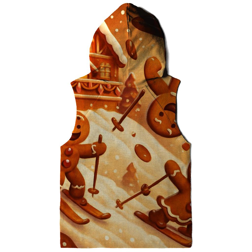 Gingerbread Ski Lodge Chaos embroidered hoodies