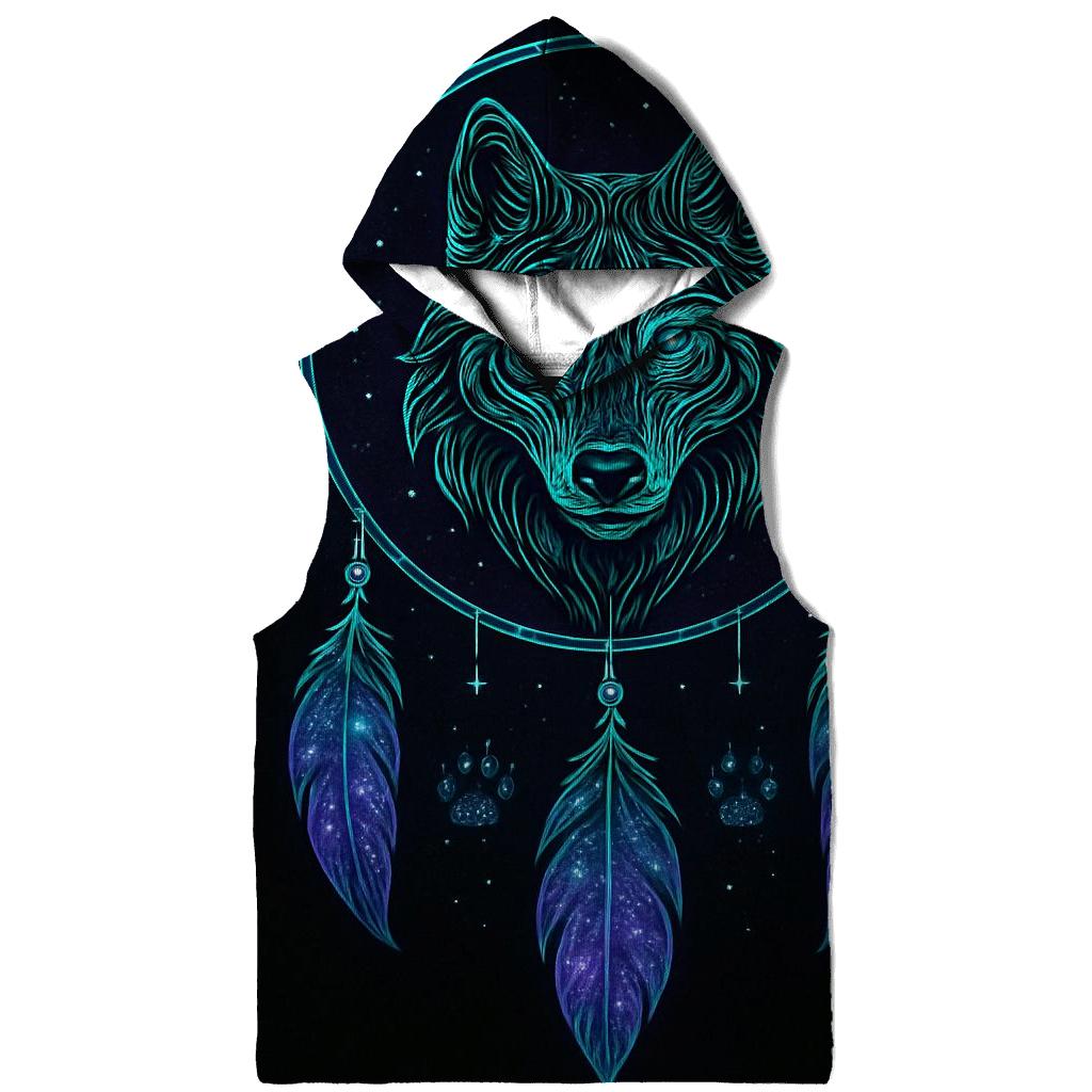 Celestial Dreamcatcher Wolf zip-up hoodies