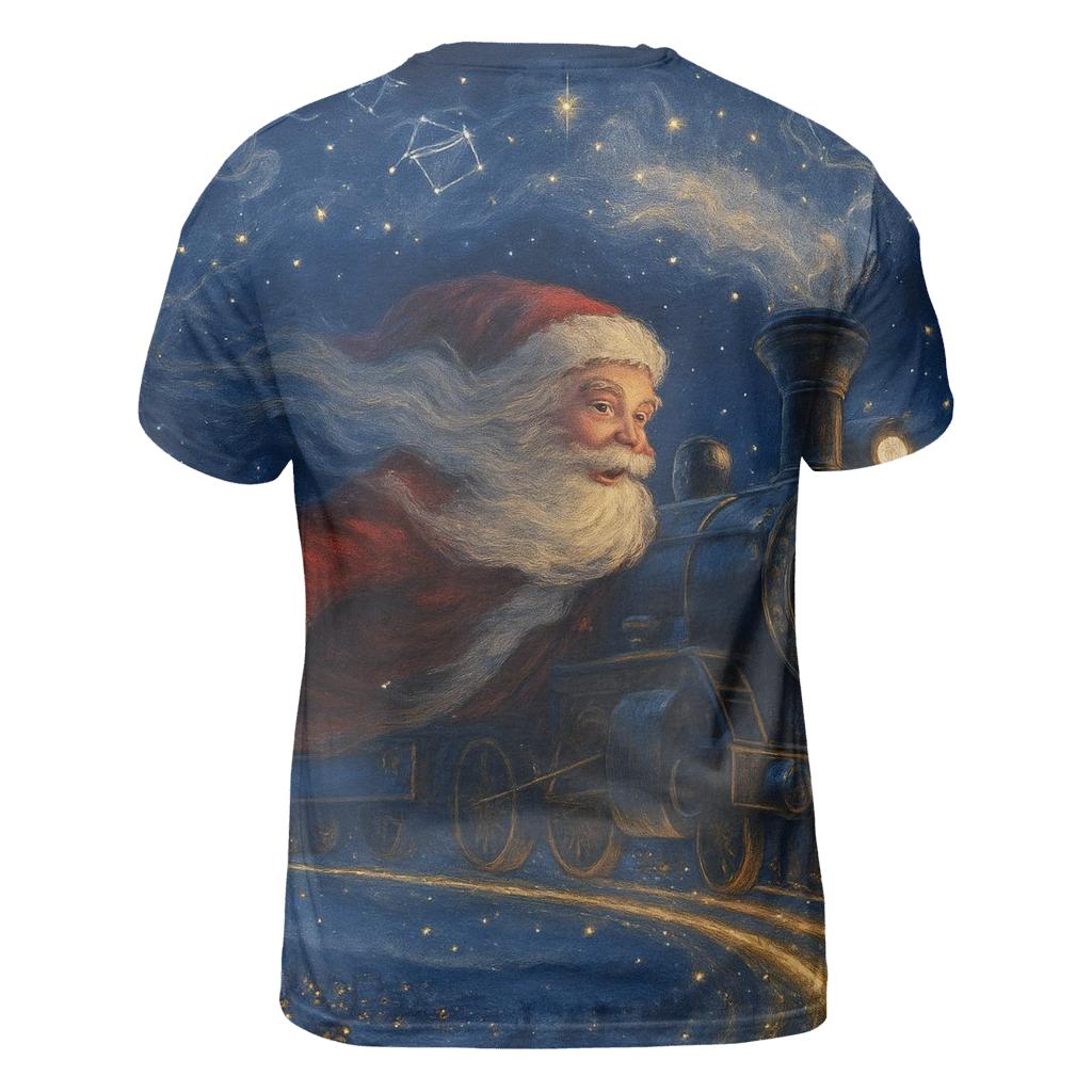 Galaxy Train Santa Express custom all-over print shirts