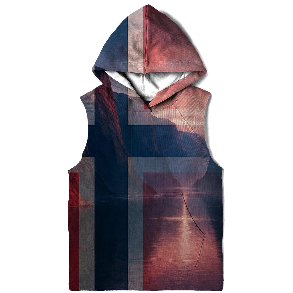 Norwegian Fjord Flag Reflection hoodie designs