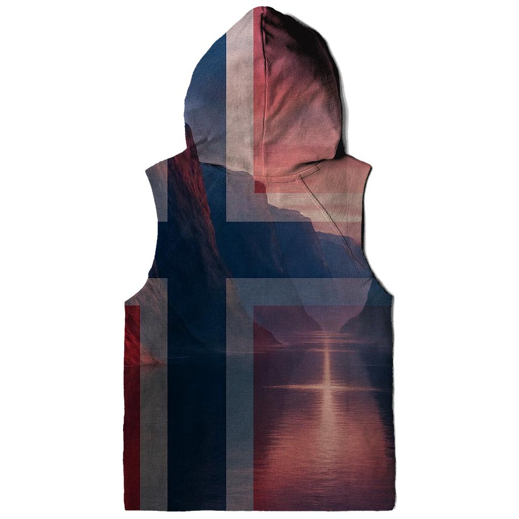 Norwegian Fjord Flag Reflection hoodie designs