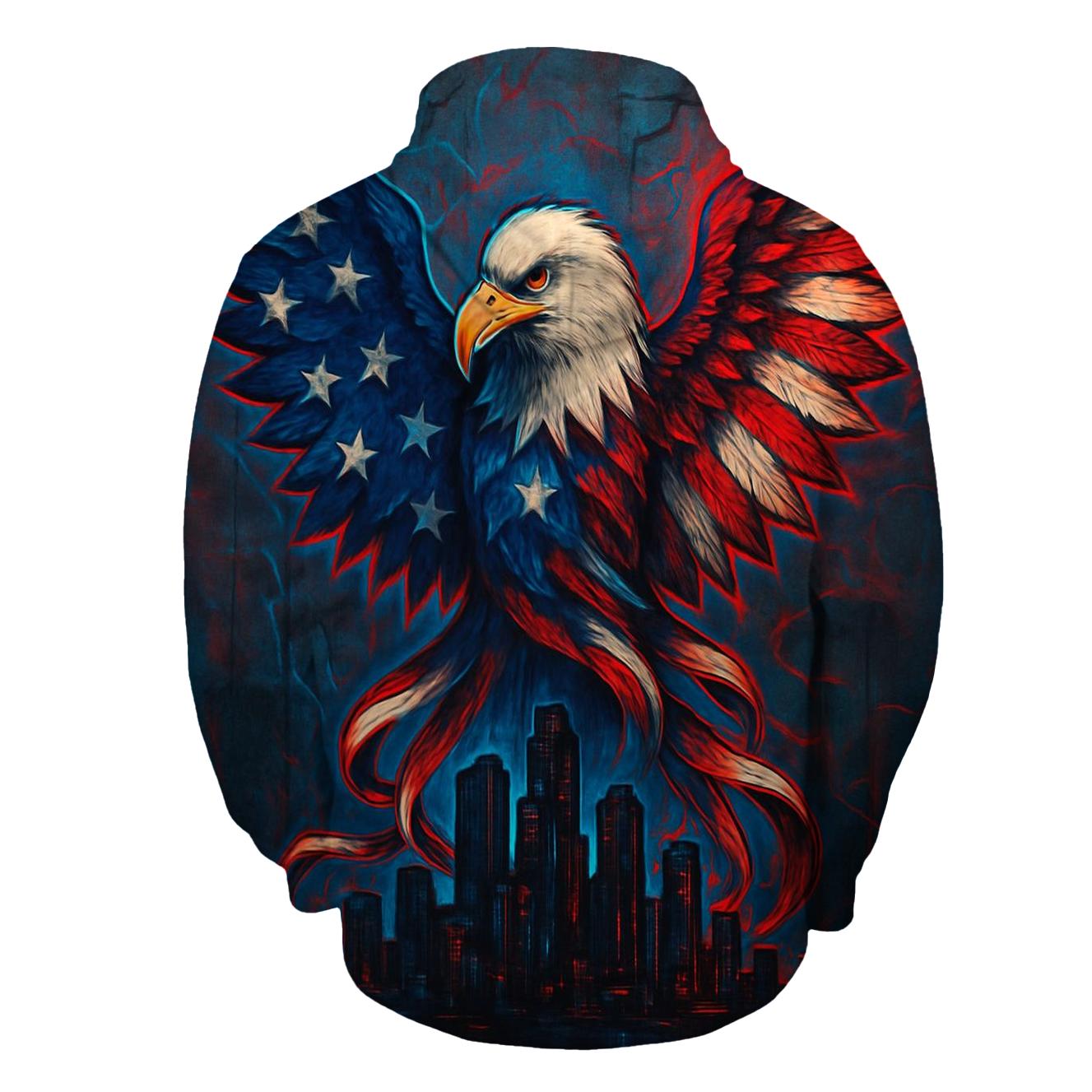 Urban Eagle Skyline Banner custom hoodies