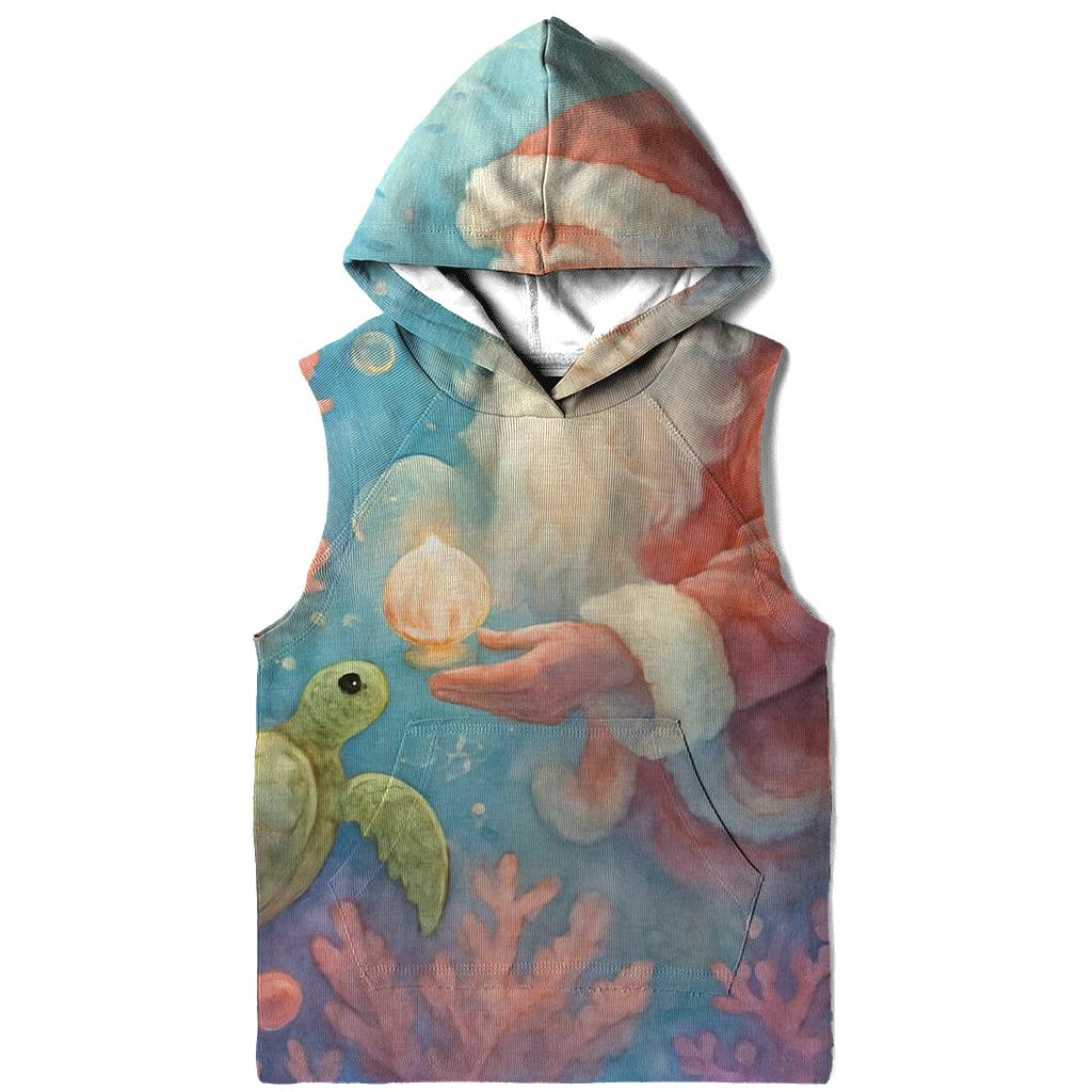Underwater Coral Reef Santa graphic hoodies
