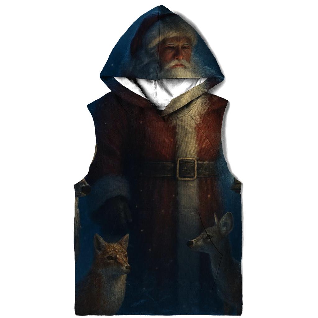 Midnight Forest Guardian Santa pullover hoodies