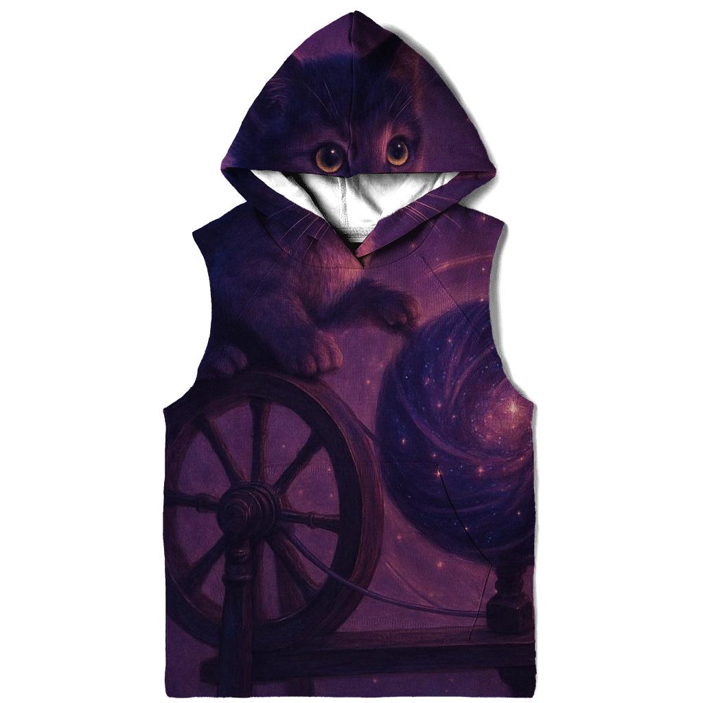 Galaxy Yarn Weaver Kitten printed hoodies