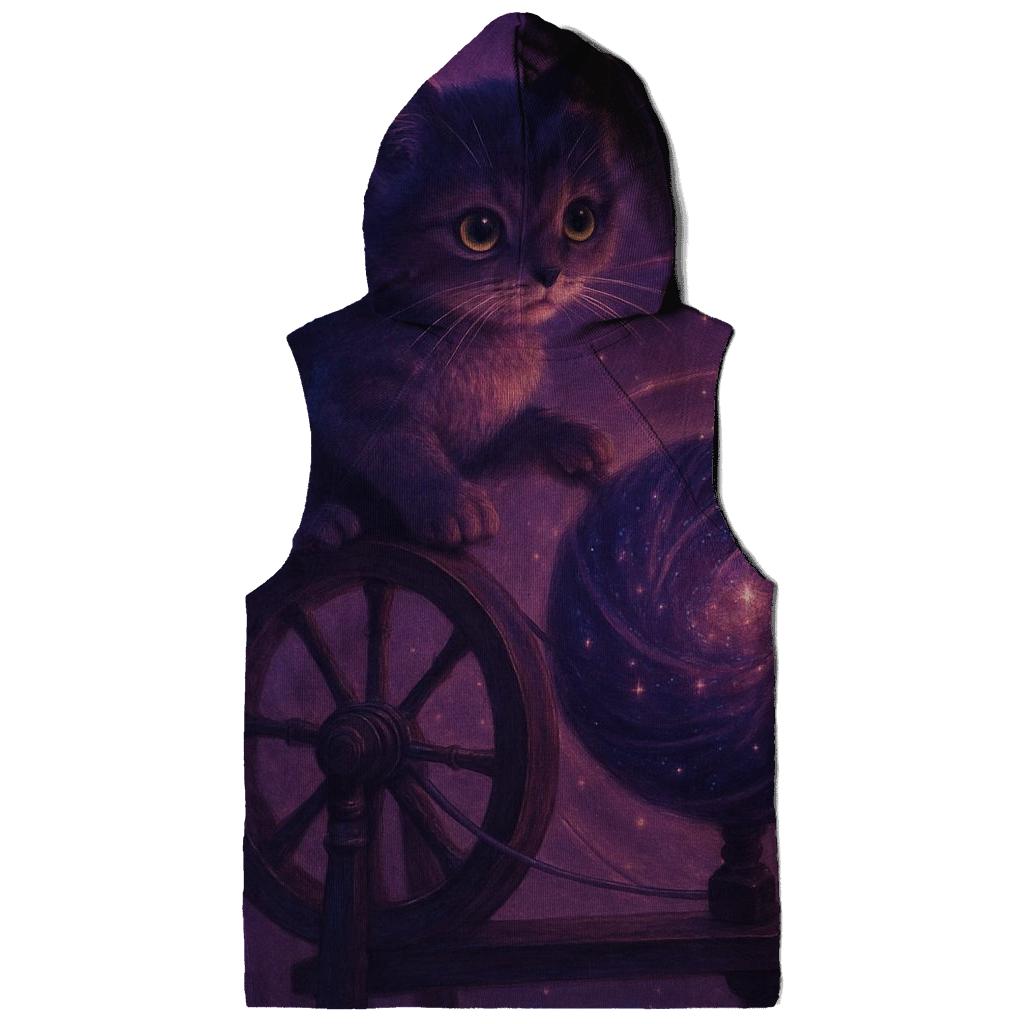 Galaxy Yarn Weaver Kitten printed hoodies